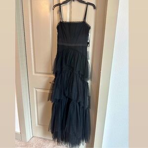 Tiered Tulle Ruffle Gown